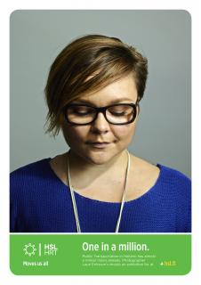 HSL Helsinki Region Transport: Faces of public transportation # 8 (single poster)